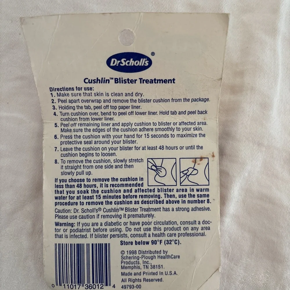 Brand New Dr. Scholls Cushion Blister Treatment 4 Cushions‎